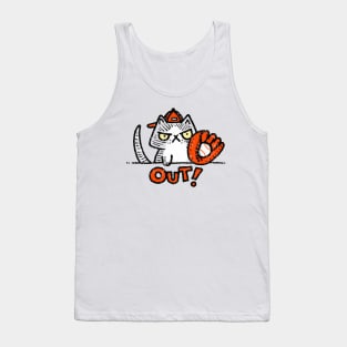 Out Baseball Cat Tank Top